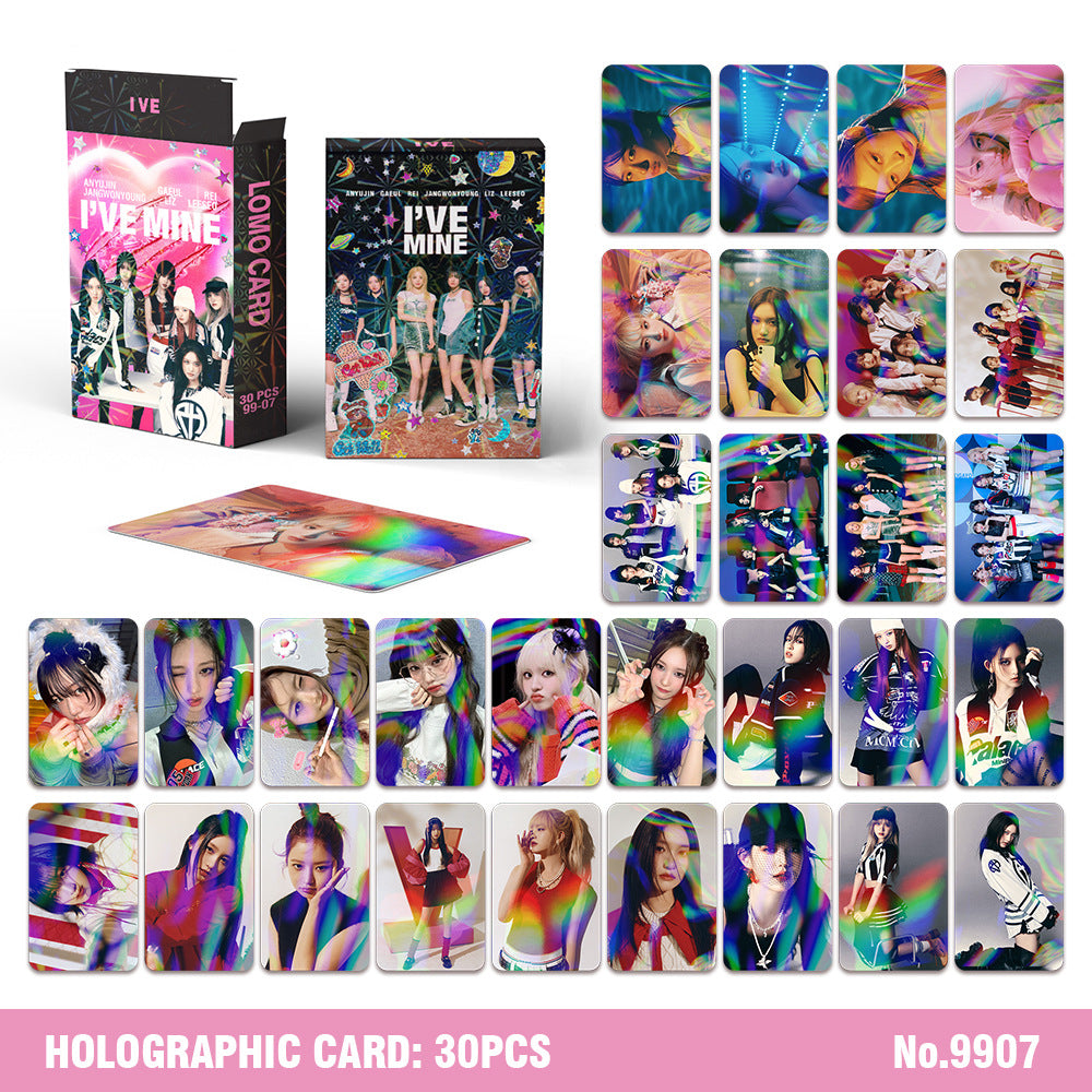 30PCS IVE Album Holographic Photocards