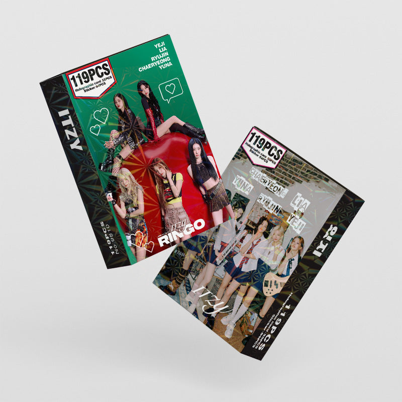 124pcs KPOP Holographic Cards