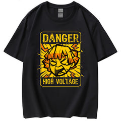 Casual Danger Letter Graphic Short-sleeved T-shirt