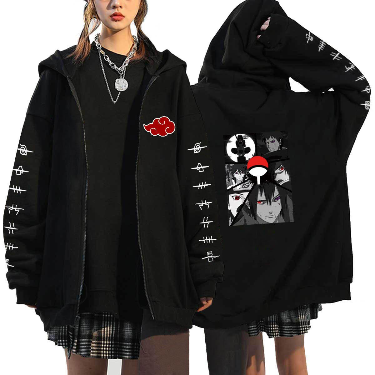 Unisex Anime Trendy Zipper Casual Hoodie