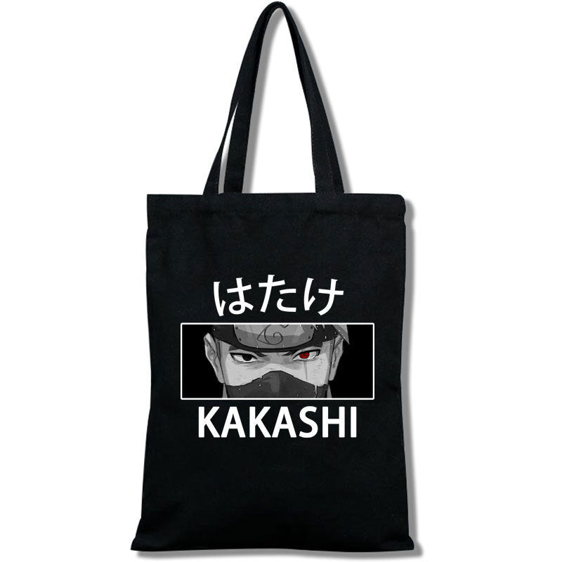 Trendy Uzumaki Print Canvas Shoulder Bag