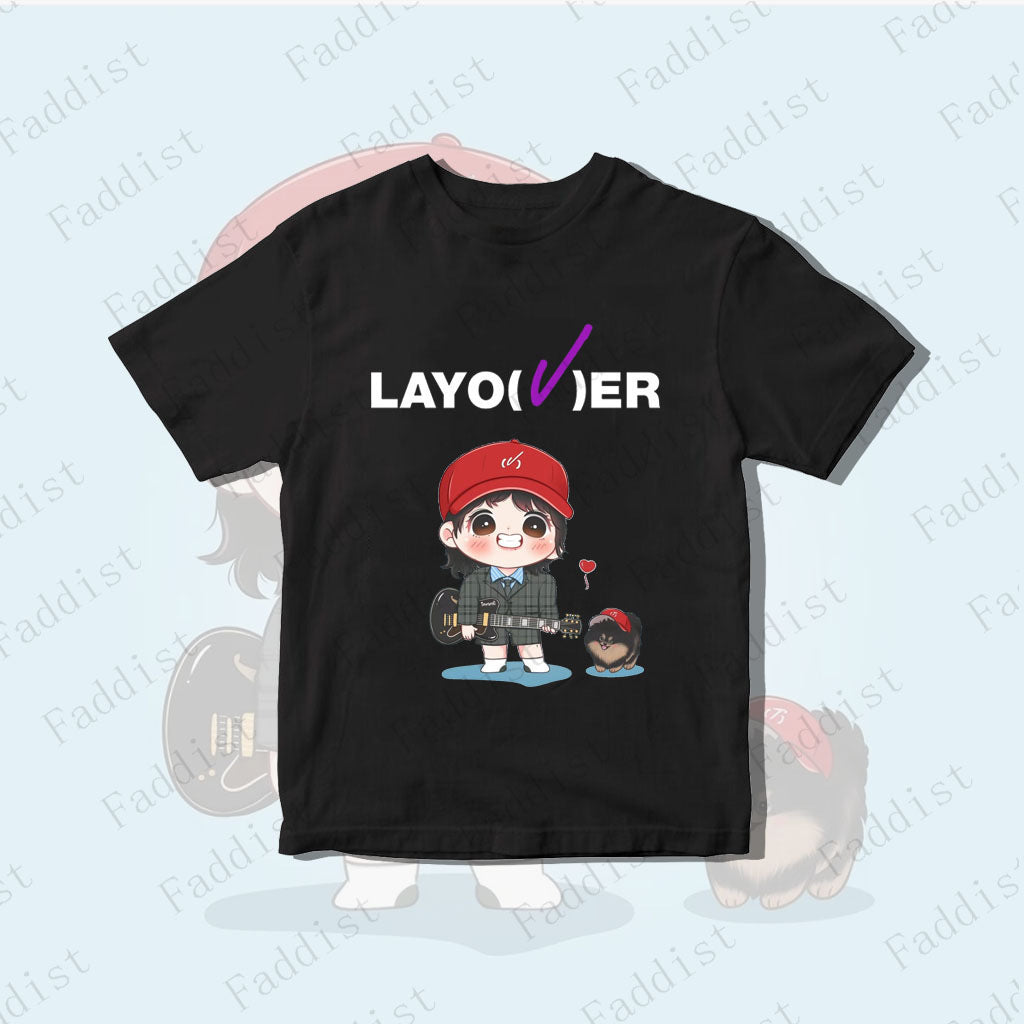 Trendy Kpop Layover Short-sleeved Loose T-shirt