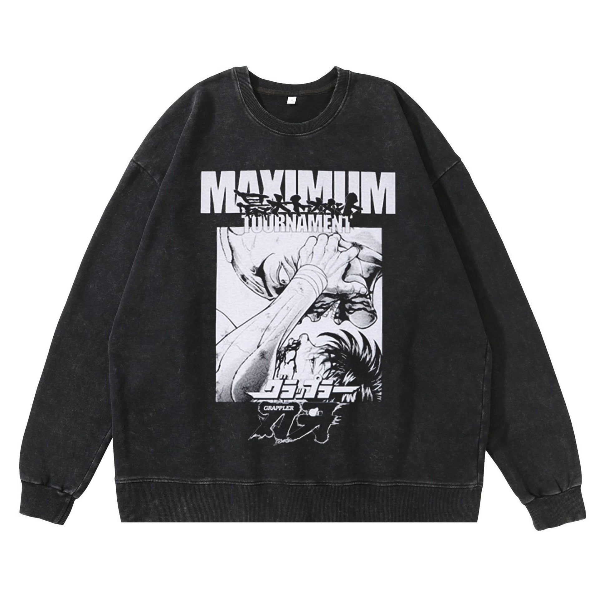 Unisex Vintage Baki Hanma Crew Neck Sweatshirt