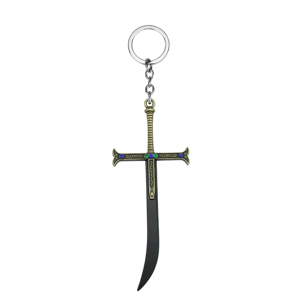 Cool Anime Sword Necklace Keychain Pendant