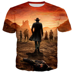 Men's Game 3D Print Short-sleeved T-shirt