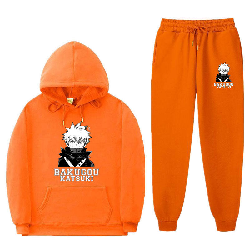 Casual Anime Bakugou Sports Hoodie Pants Suit