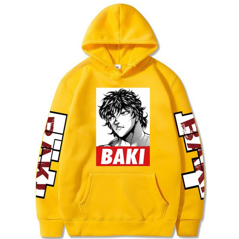 Casual BAKI Anime Printed Loose Hoodie