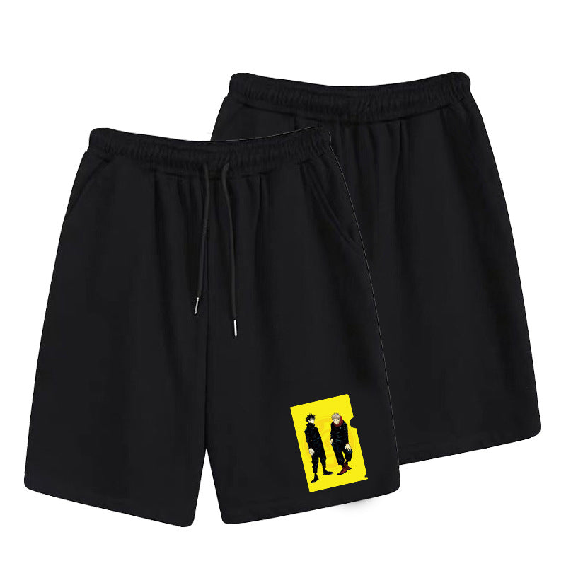 Casual Men's Anime Summer Elastic Sports Shorts