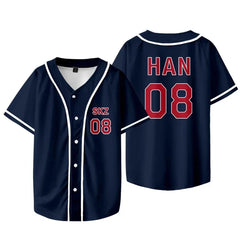 KPOP Digital Print Summer Thin Baseball Shirt
