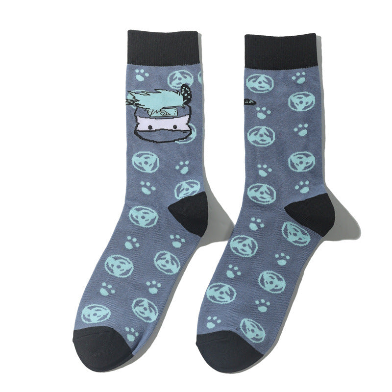 Cute Anime Pattern Mid Length Socks