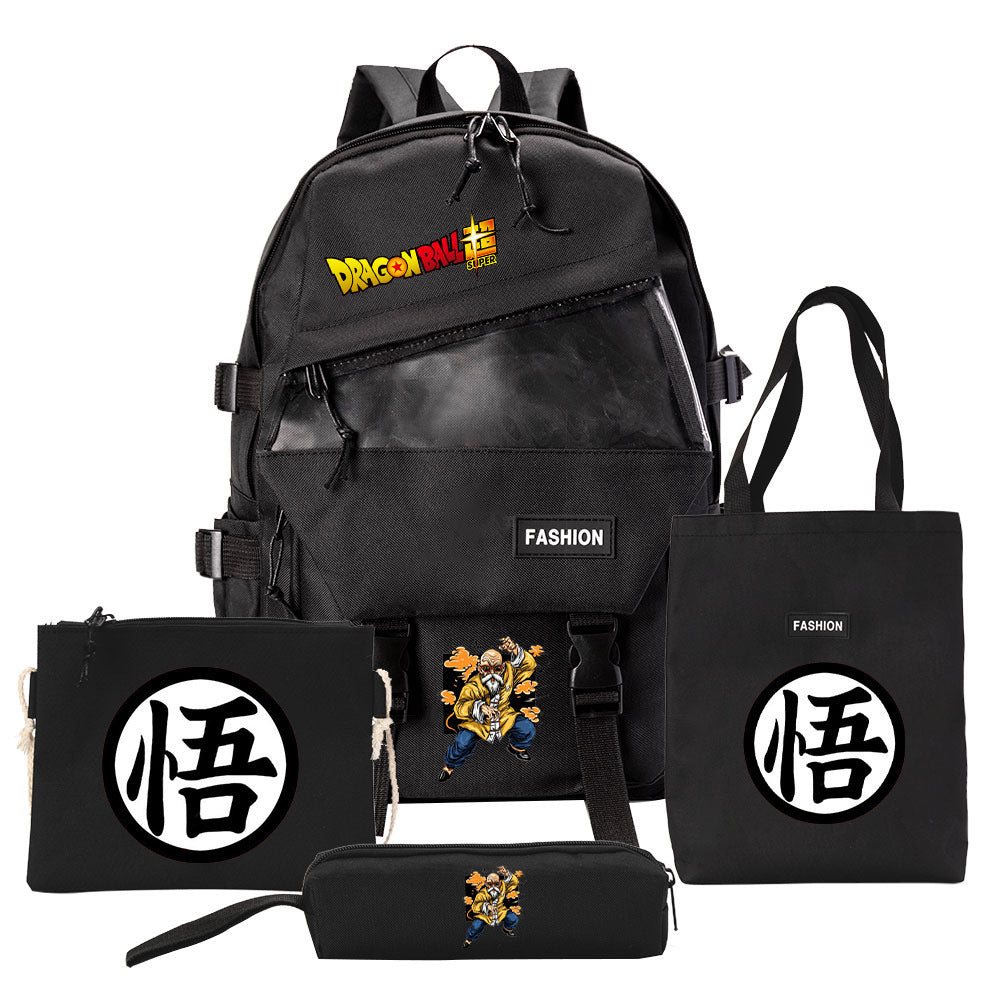 Casual Goku Backpack Pencil Bag Four-piece Set