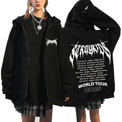 KPOP Dominate 2025 Logo Printed Zipper Hoodie