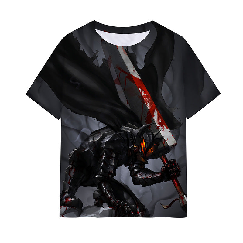 Casual Anime Guts 3D Print Short-sleeved T-shirt