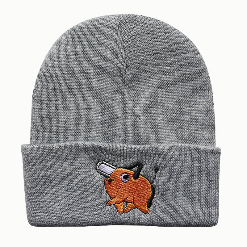 Pochita Anime Embroidery Knitted Hat