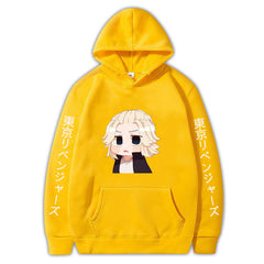 Unisex Cartoon Anime Pattern Pullover Loose Hoodie