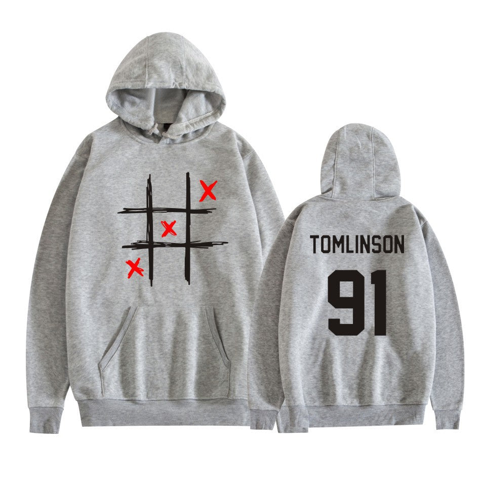 Unisex Louis 91 Letter Printed Casual Hoodie