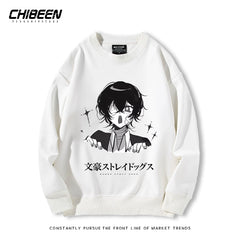 Casual Anime Printed Crew Neck Sweatshirt