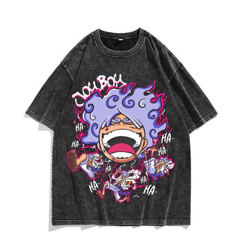 Luffy Short-sleeved Cotton Washed Tee