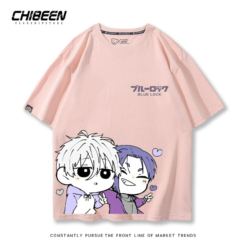 Unisex Anime Print Short-sleeved T-shirt