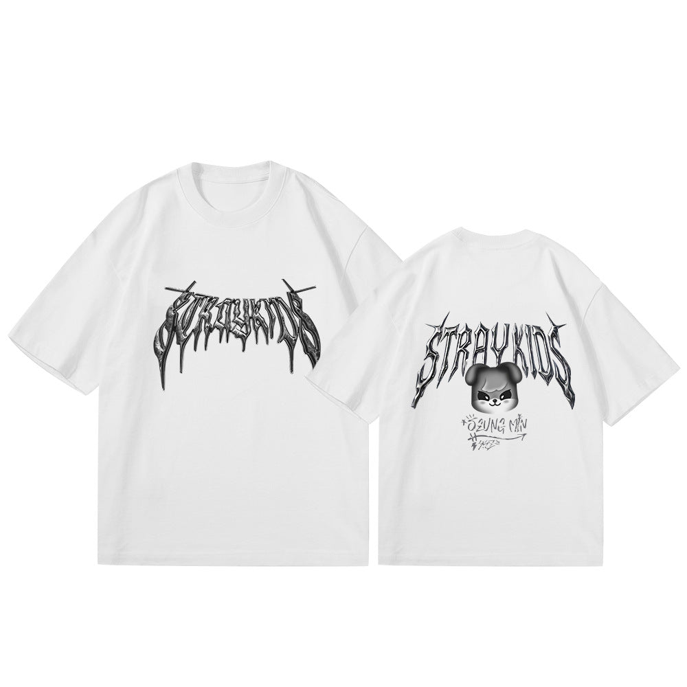 KPOP Evil Cartoon Logo Cotton T-Shirt