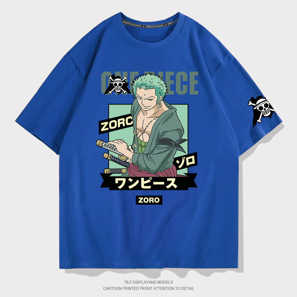 Unisex Zoro Cotton Loose Short-sleeved T-shirt