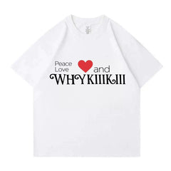 WhyKiiiKiii Letter-printed Short-sleeved T-shirt