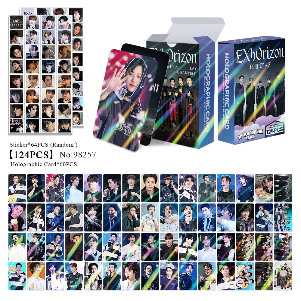 60pcs EXhOrizon World Tour Holographic Photocard Sticker