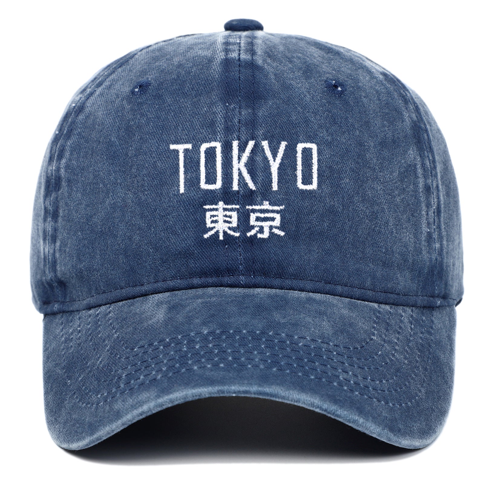 Retro Washed Tokyo Letter Baseball Cap