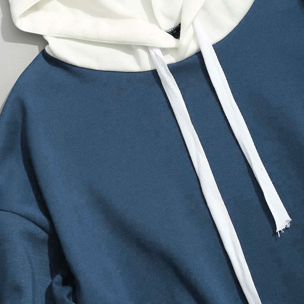 Unisex Stone Ocean Graphic Color Block Hoodie