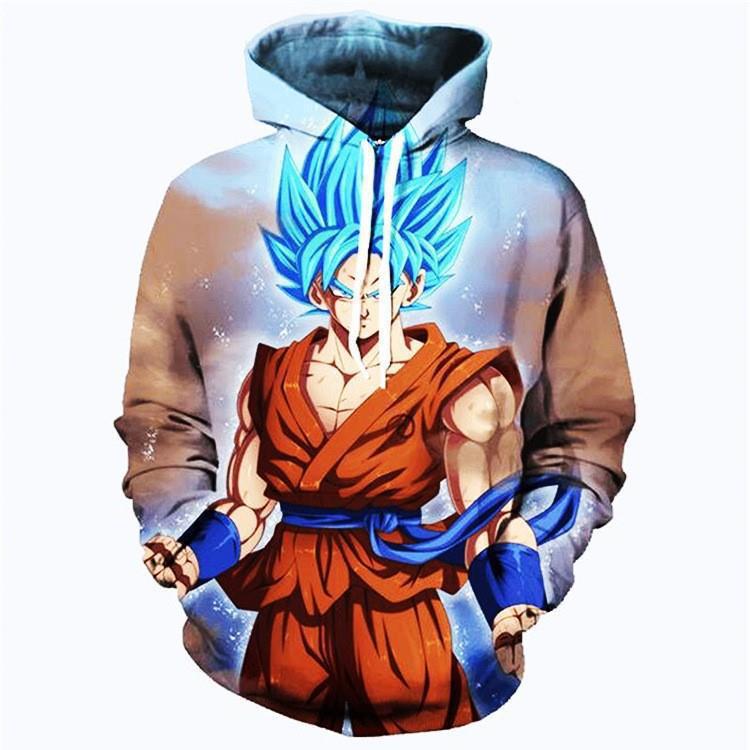 Unisex Anime Saiyan Digital Print Sports Hoodie