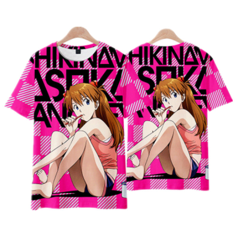 Cool Anime Eva Cosplay Digital Print T-Shirt