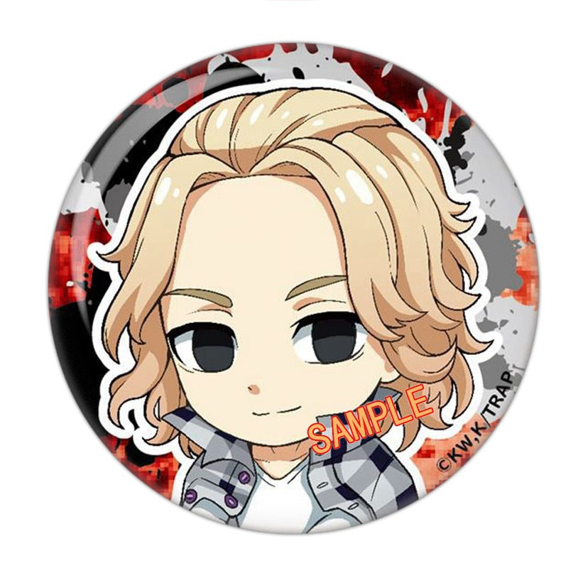 Cute Anime Round Badge