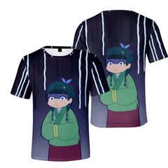 Girl's Anime Digital Print Short Sleeve T-Shirt