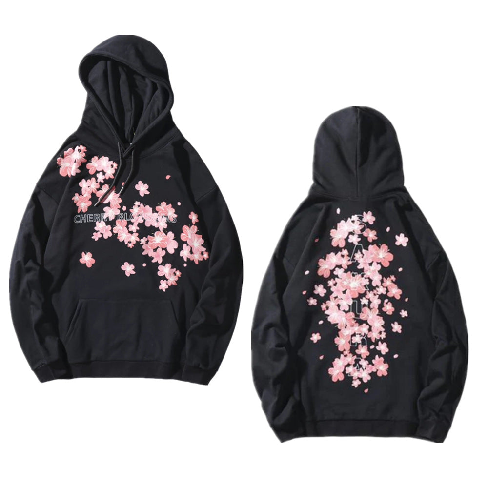 Plum Blossom Mountain Ink Casual Pullover Digital Hoodie