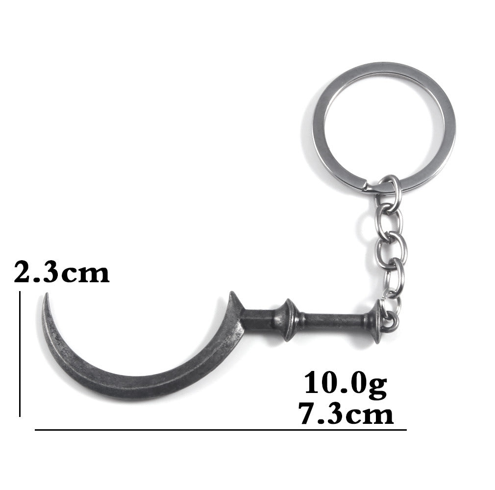 Game Sickle Keychain Pendant