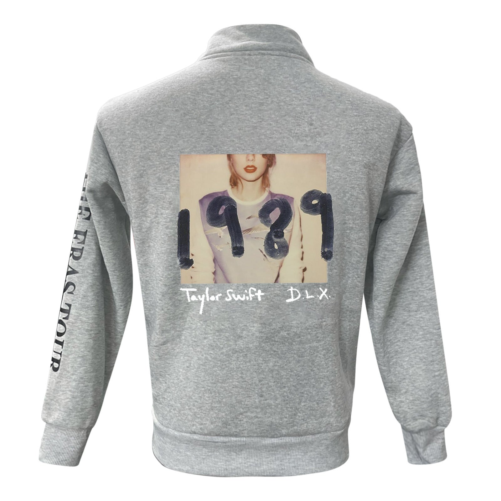 Casual Taylor Stand-up Collar Printed Pullover Sweatshirt