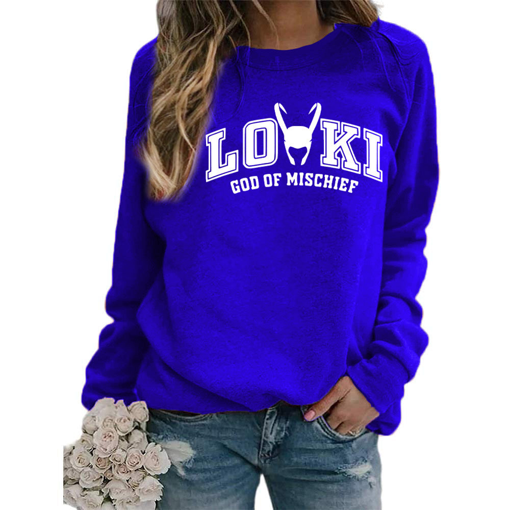 Chic Girls Loki Printed Round Neck Sweatshirt