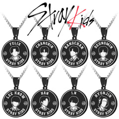 KPOP Stainless Steel Plated Black Necklace