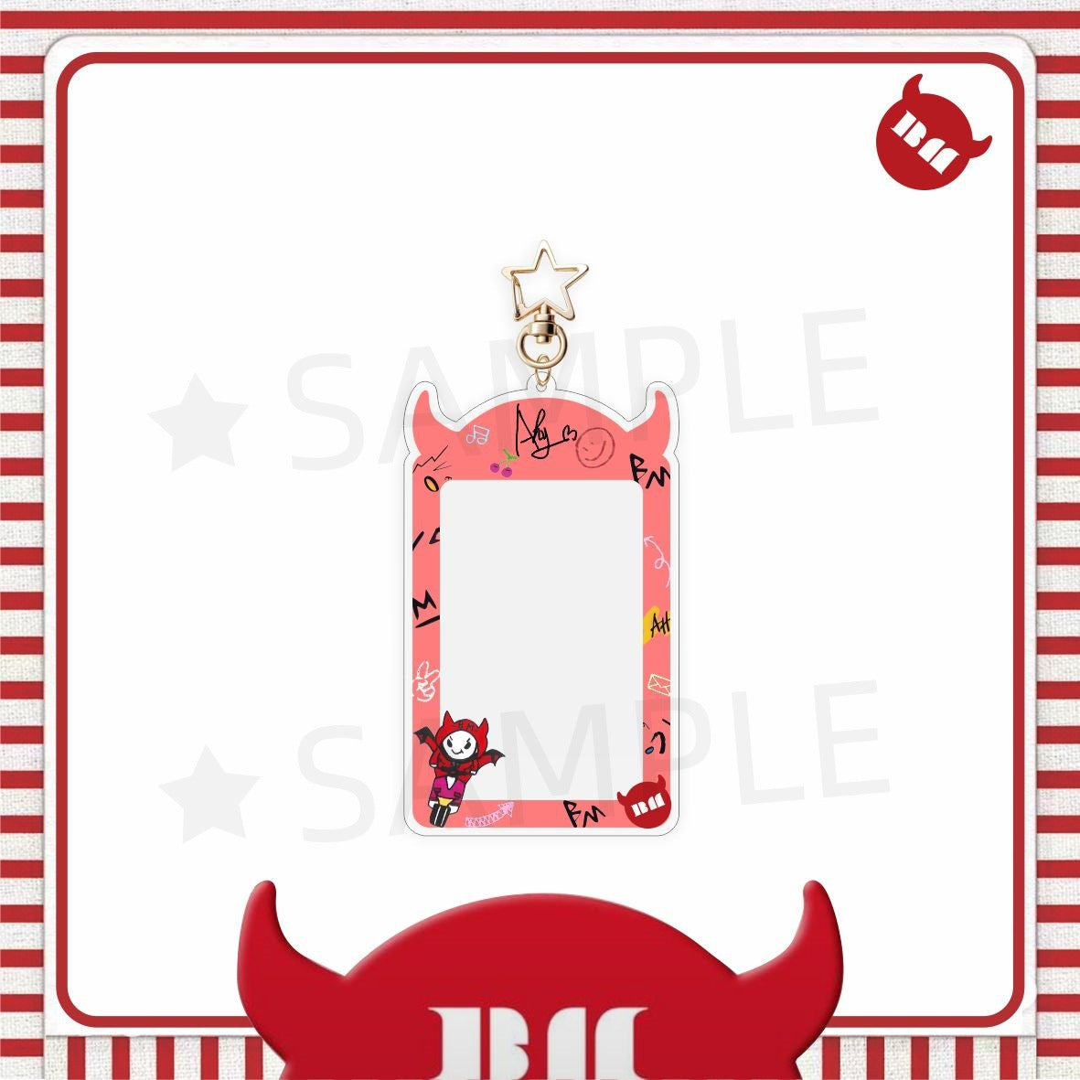 BM Cartoon PhotoCard Insert Keychain