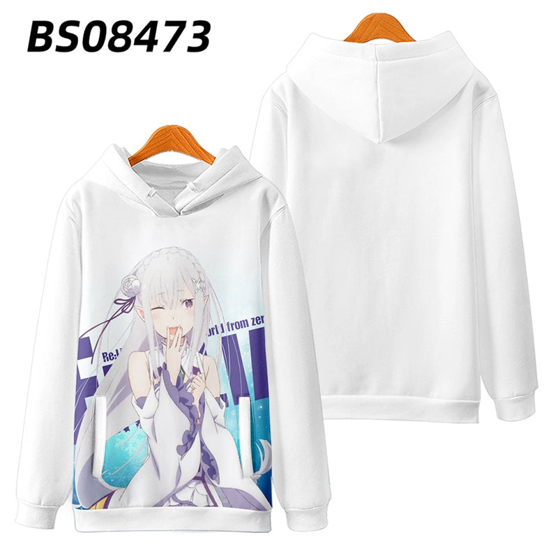 Women's Rem Anime 3d Print Hoodie