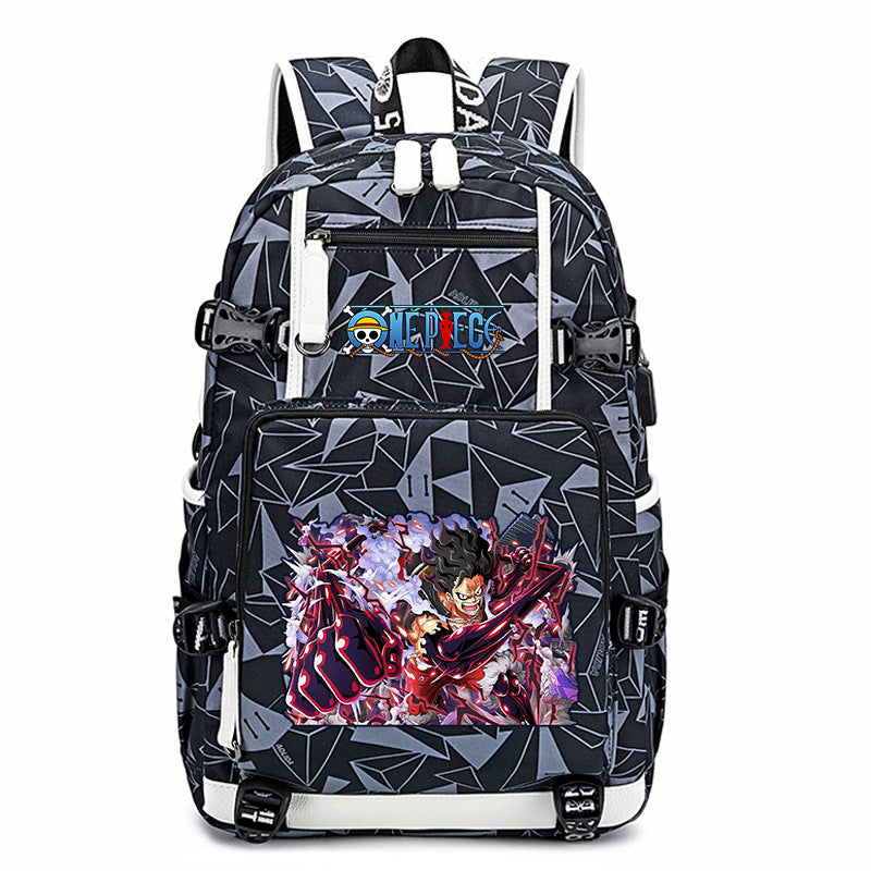 Trendy Anime Luffy School Backpack