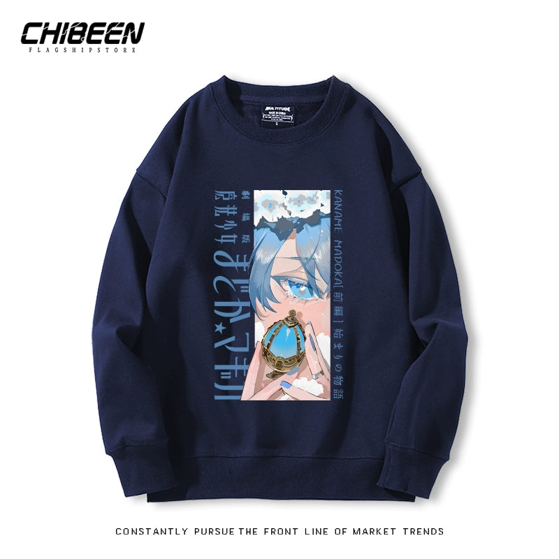 Trendy Anime Crew Neck Sweatshirt