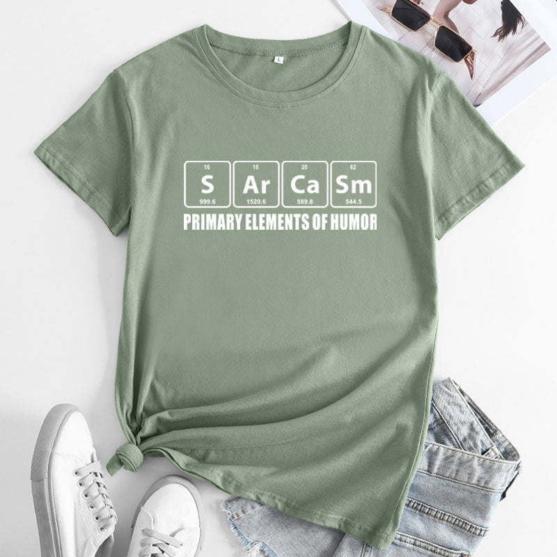 Creative Fun Letter Cotton Women's T-shirt