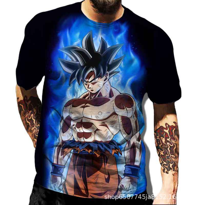 Men's Anime 3D Printed Loose T-shirt