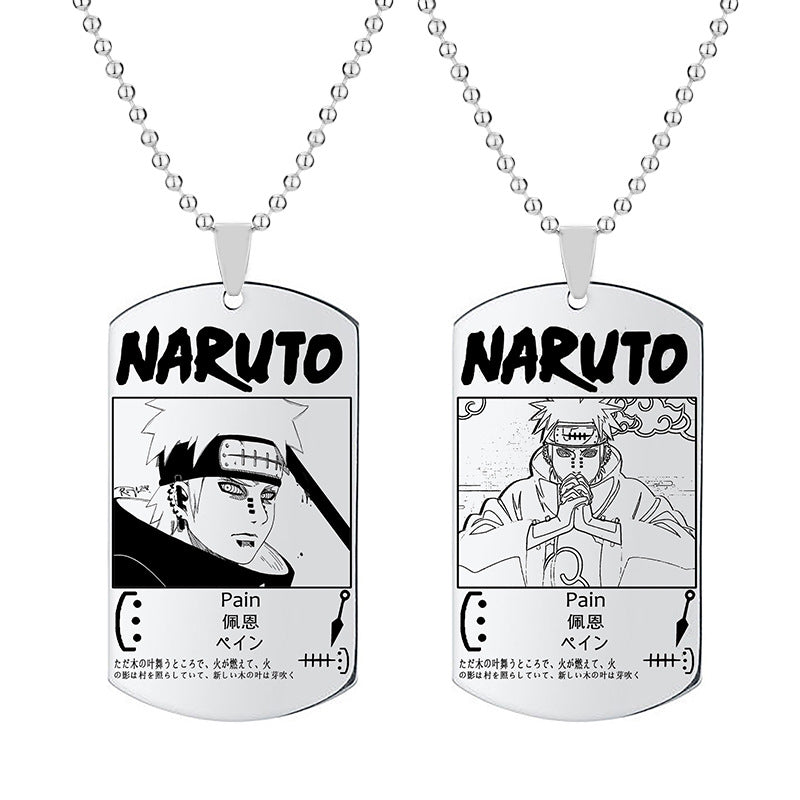 Trendy Sasuke Tag Pendant Necklace