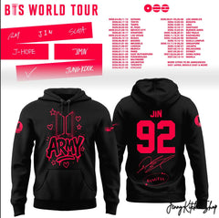 Jin J-hope 2026 World Tour Black Hoodie