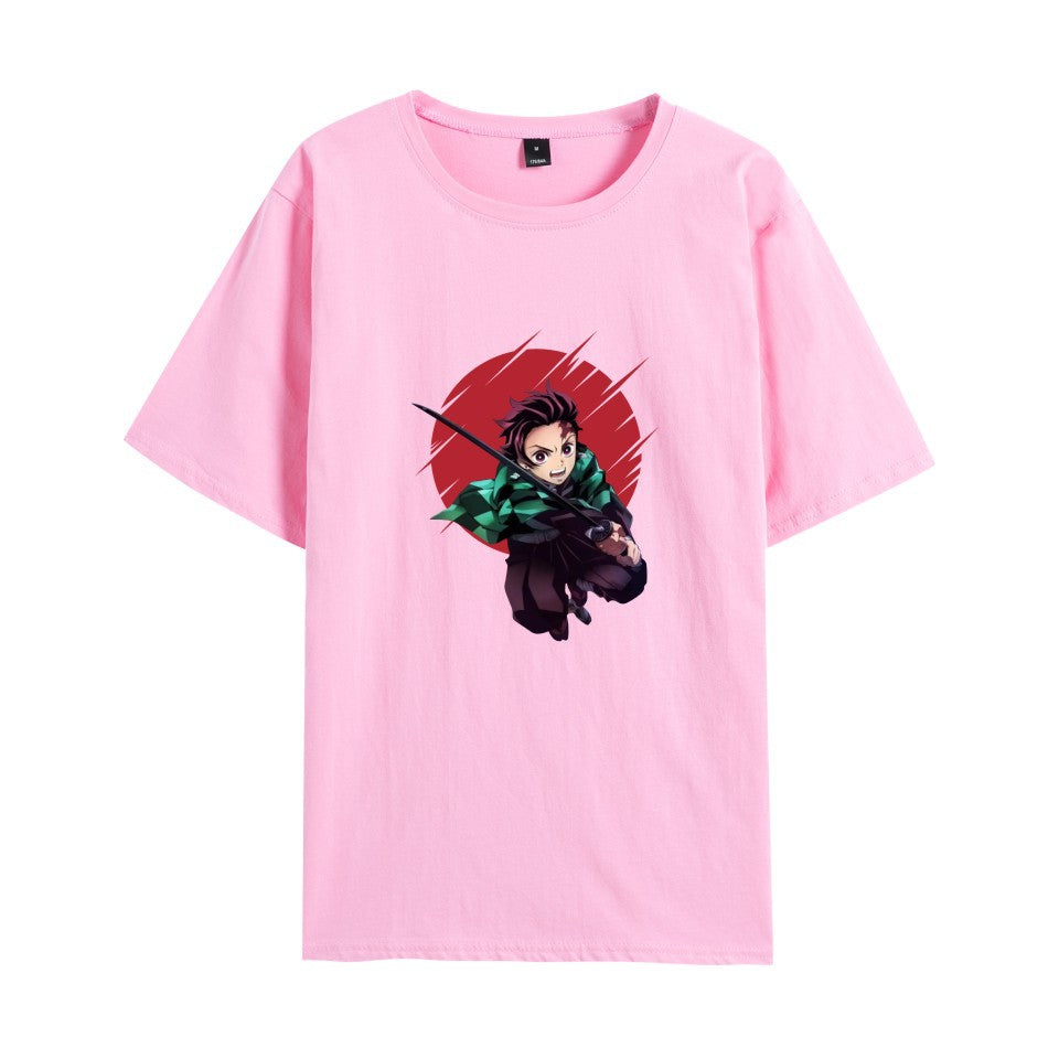 Casual Anime Printed Loose Short-sleeved T-shirt