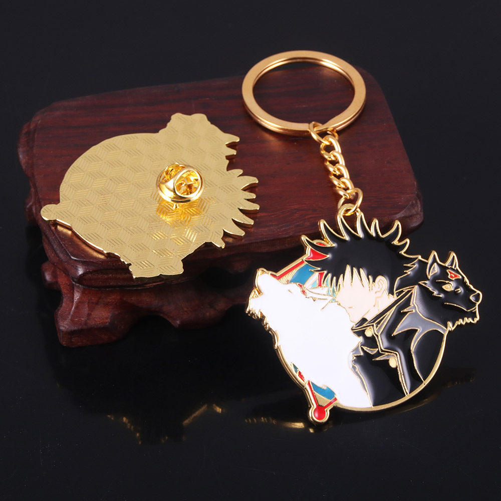 Exquisite Anime Metal Keychain Brooch Badge