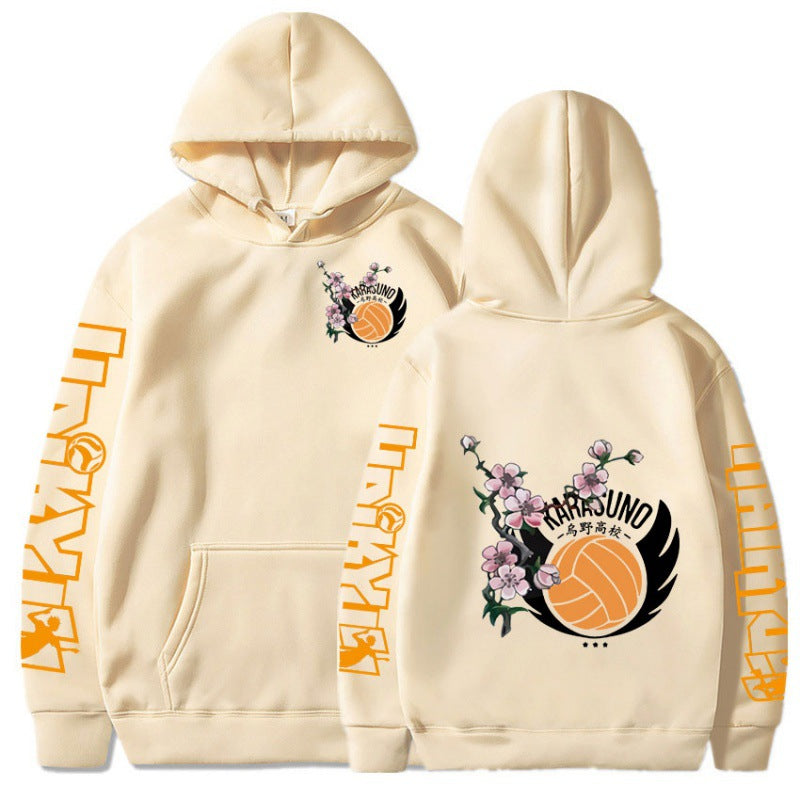 Unisex Karasuno Graphic Print Casual Hoodie