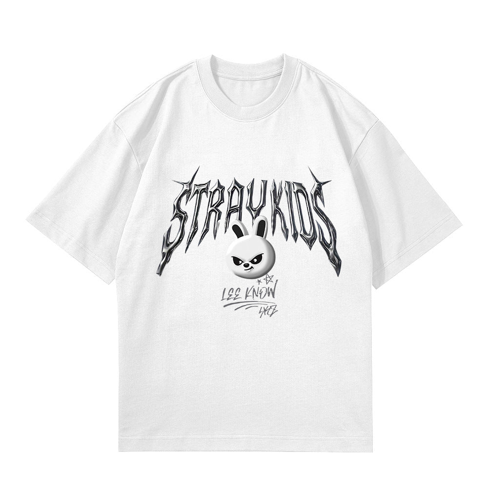 KPOP Album Logo Black and White T-shirt